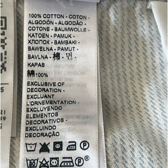 LEVI’S Striped Light Wash Denim Shortalls Size XL NEW - Picture 10 of 11